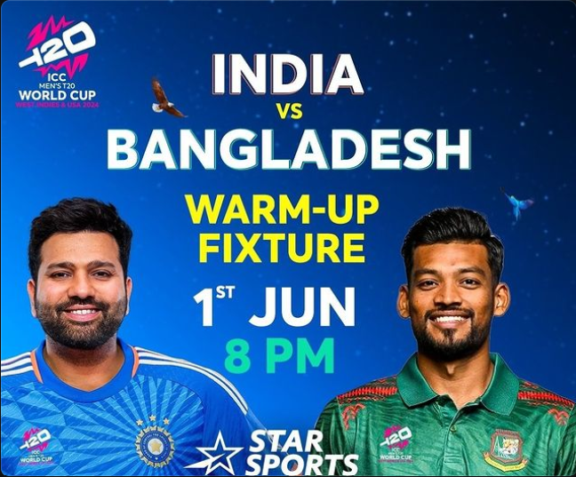T20 World Cup 2024, India vs Bangladesh, Warm-Up Match: Live on Star Sports